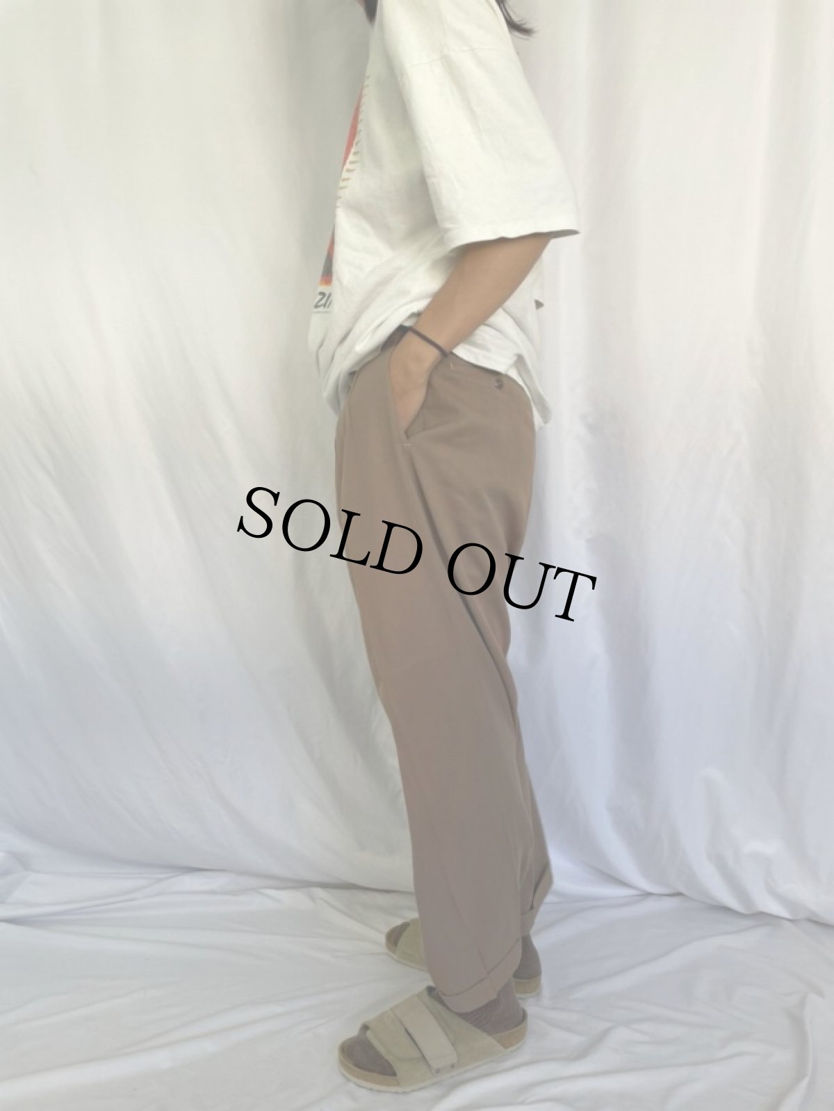 画像3: 50's レーヨンギャバジン 2タックスラックス W33 (3)