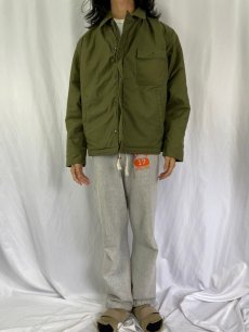 画像2: 70's U.S.NAVY A-2 ステンシル入り デッキジャケット LARGE (2)