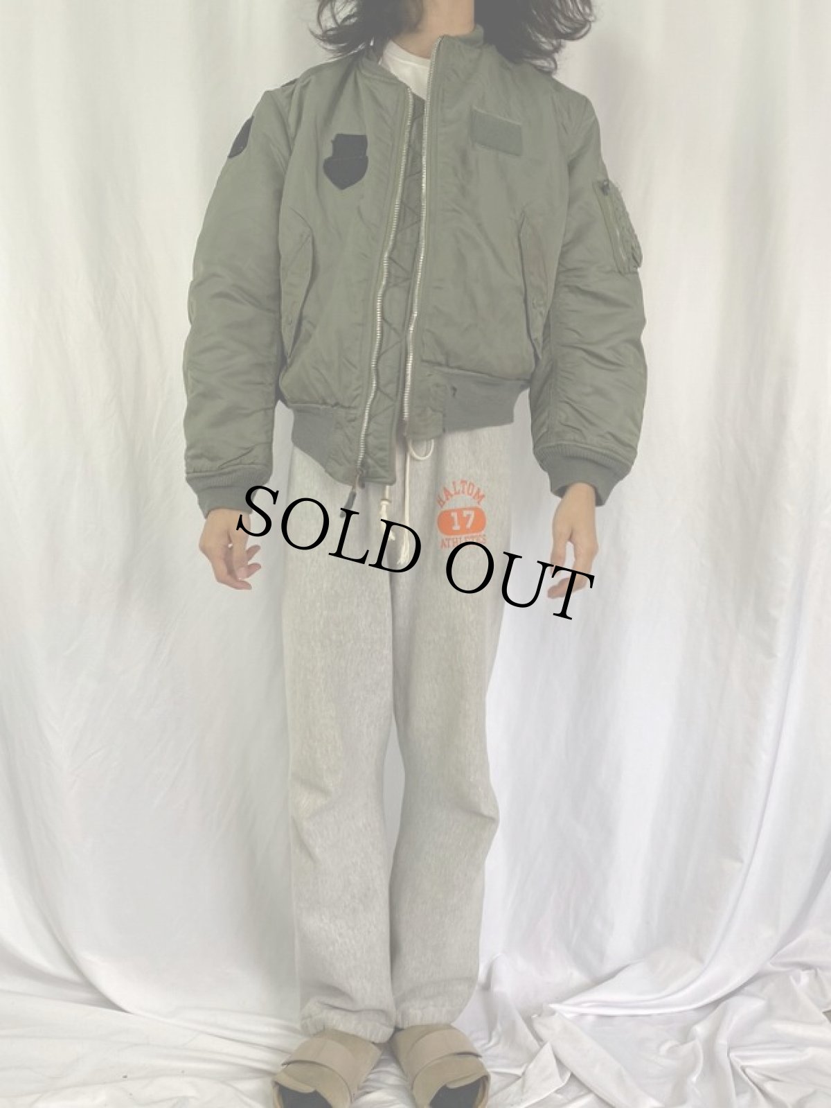 画像3: 70's U.S.AIR FORCE "MA-1 E-TYPE" フライングジャケット LARGE (3)