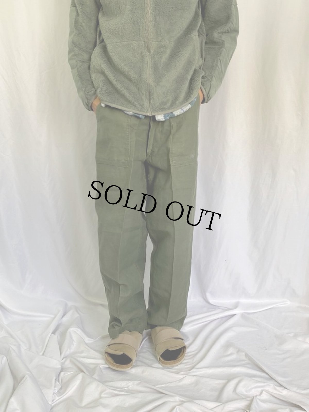 画像2: 60's U.S.ARMY ベイカーパンツ 糊付け&プレス W35 (2)