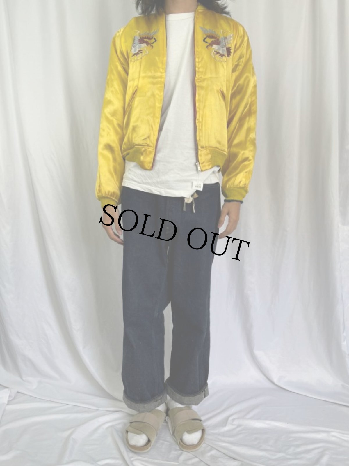 画像3: 50's JAPAN 鷹×富士山 サテンスーベニアジャケット (3)