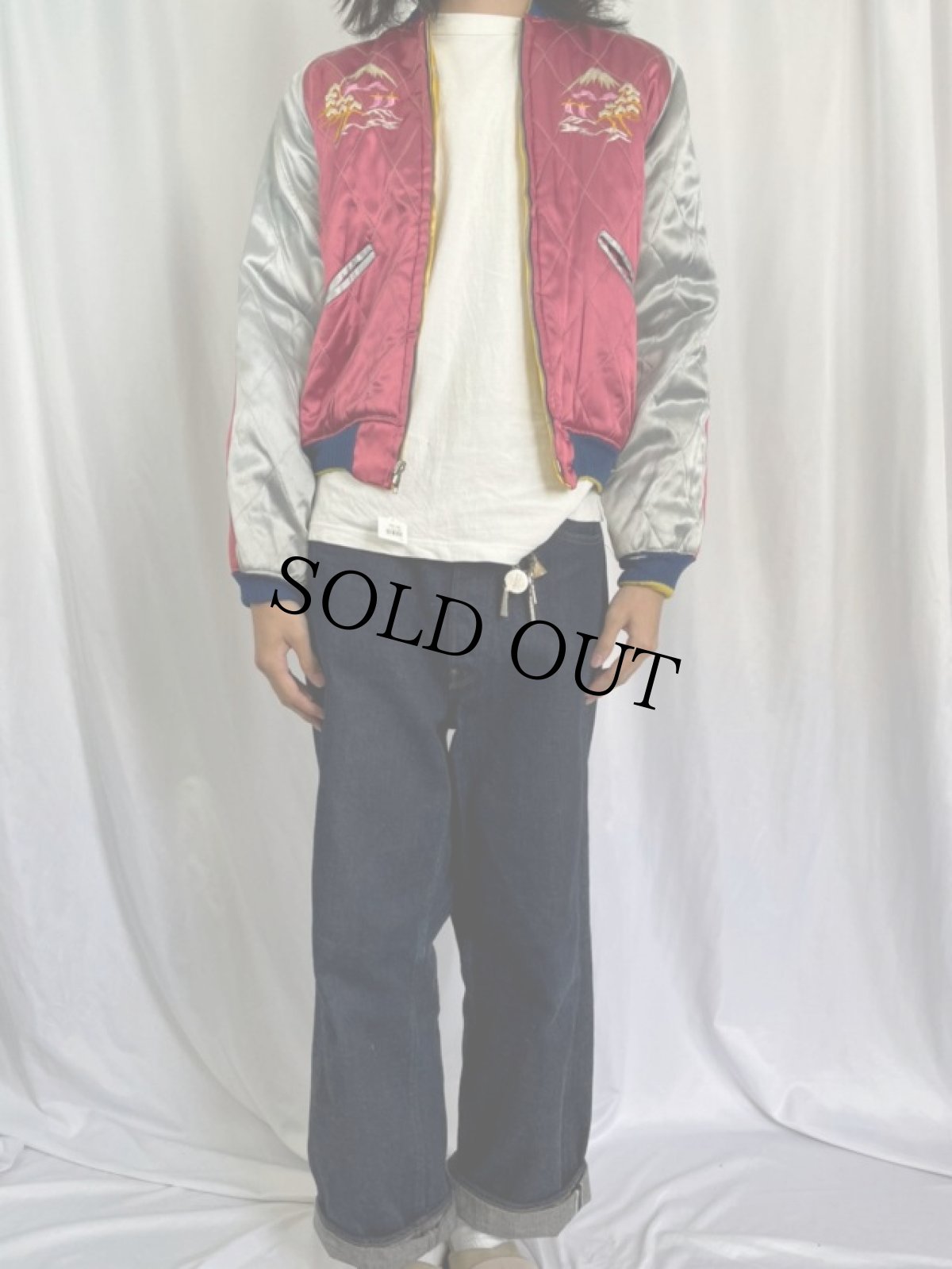 画像6: 50's JAPAN 鷹×富士山 サテンスーベニアジャケット (6)