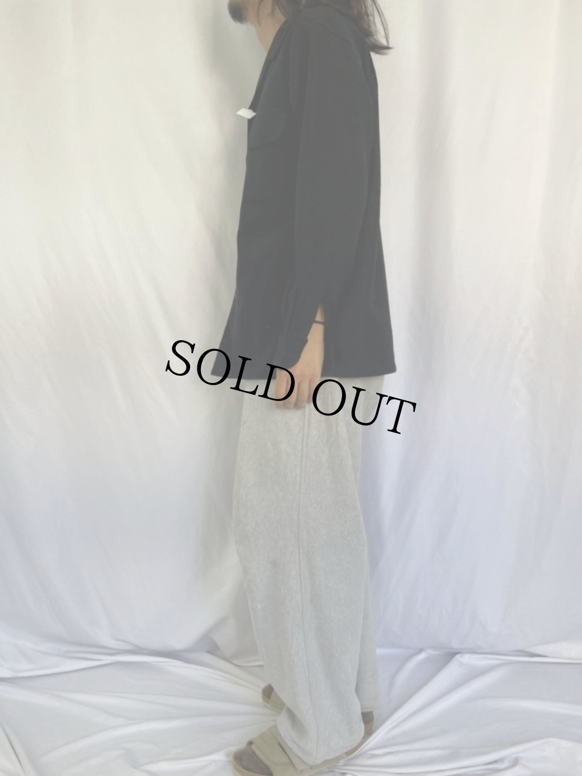 画像3: PENDLETON オープンカラーウールシャツ BLACK M (3)