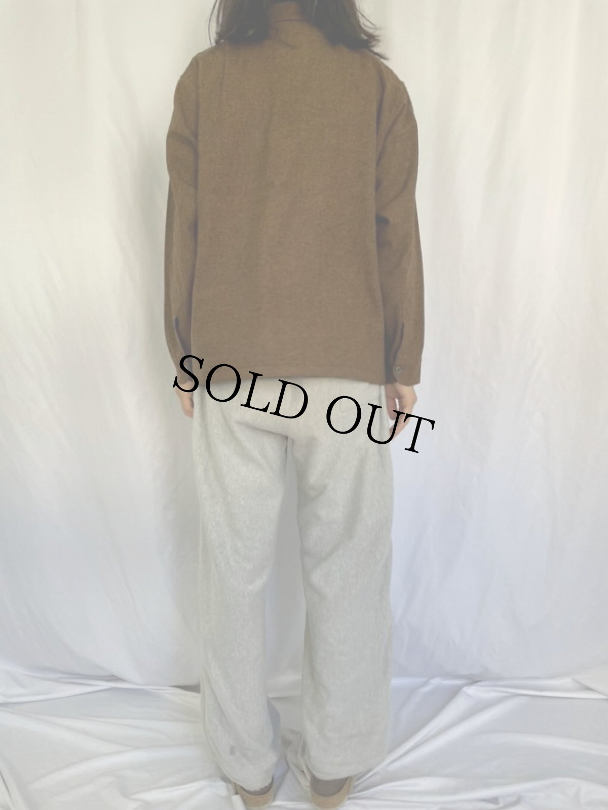 画像4: 70's PENDLETON USA製 オープンカラーウールシャツ L (4)