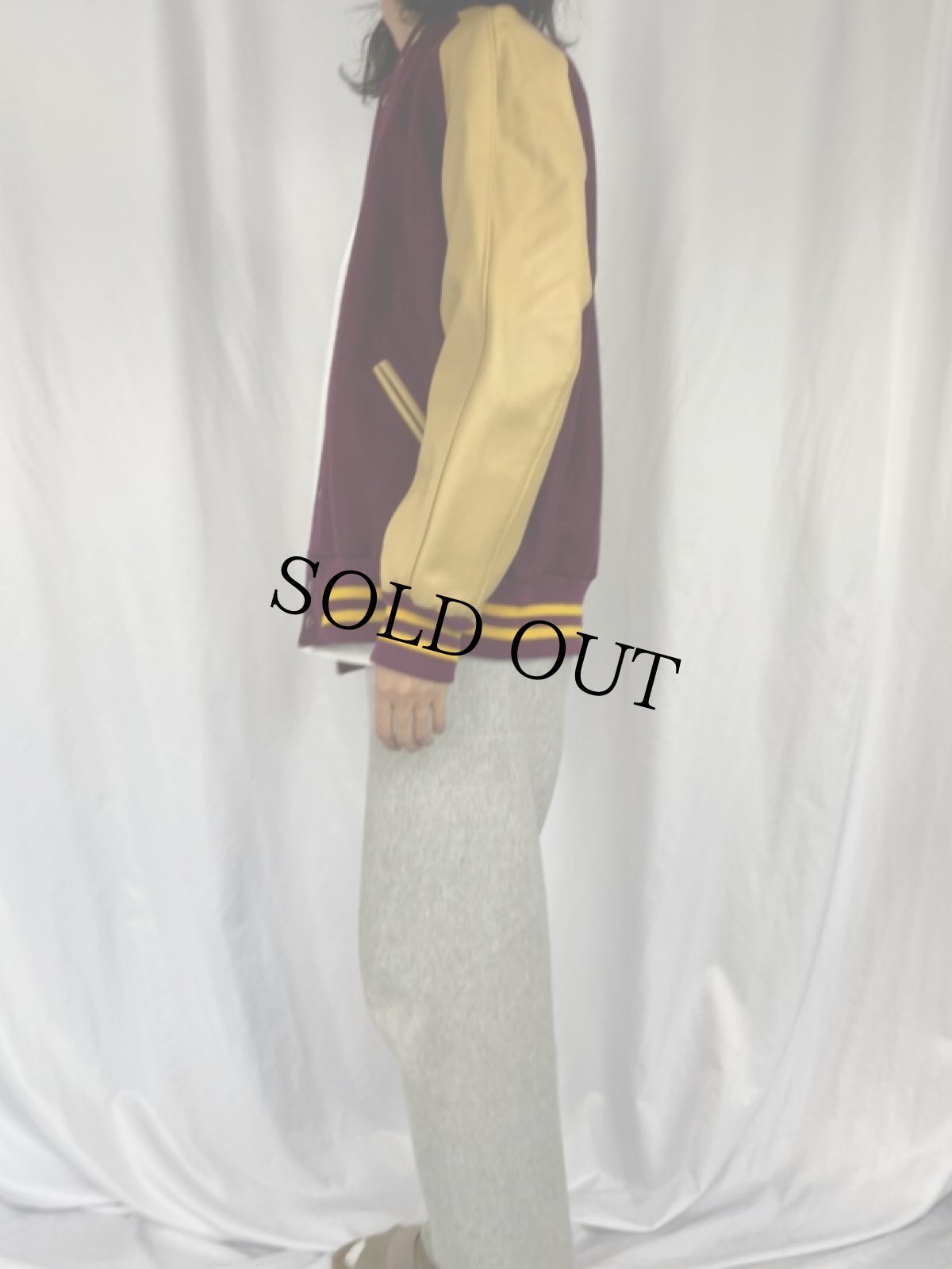 画像3: SKOOKUM ウール×レザースタジャン 48 (3)