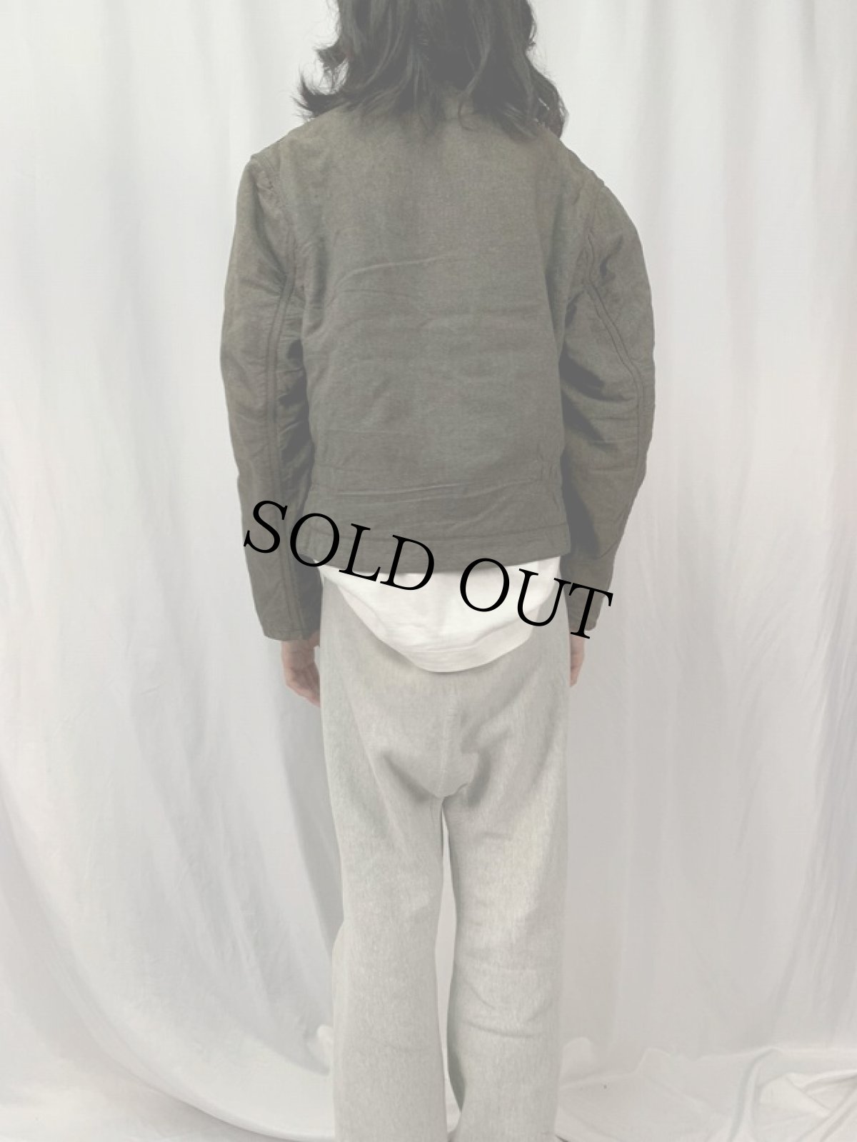 画像4: 50〜60's Sears ブランケットライナー ブラックシャンブレー カバーオール (4)