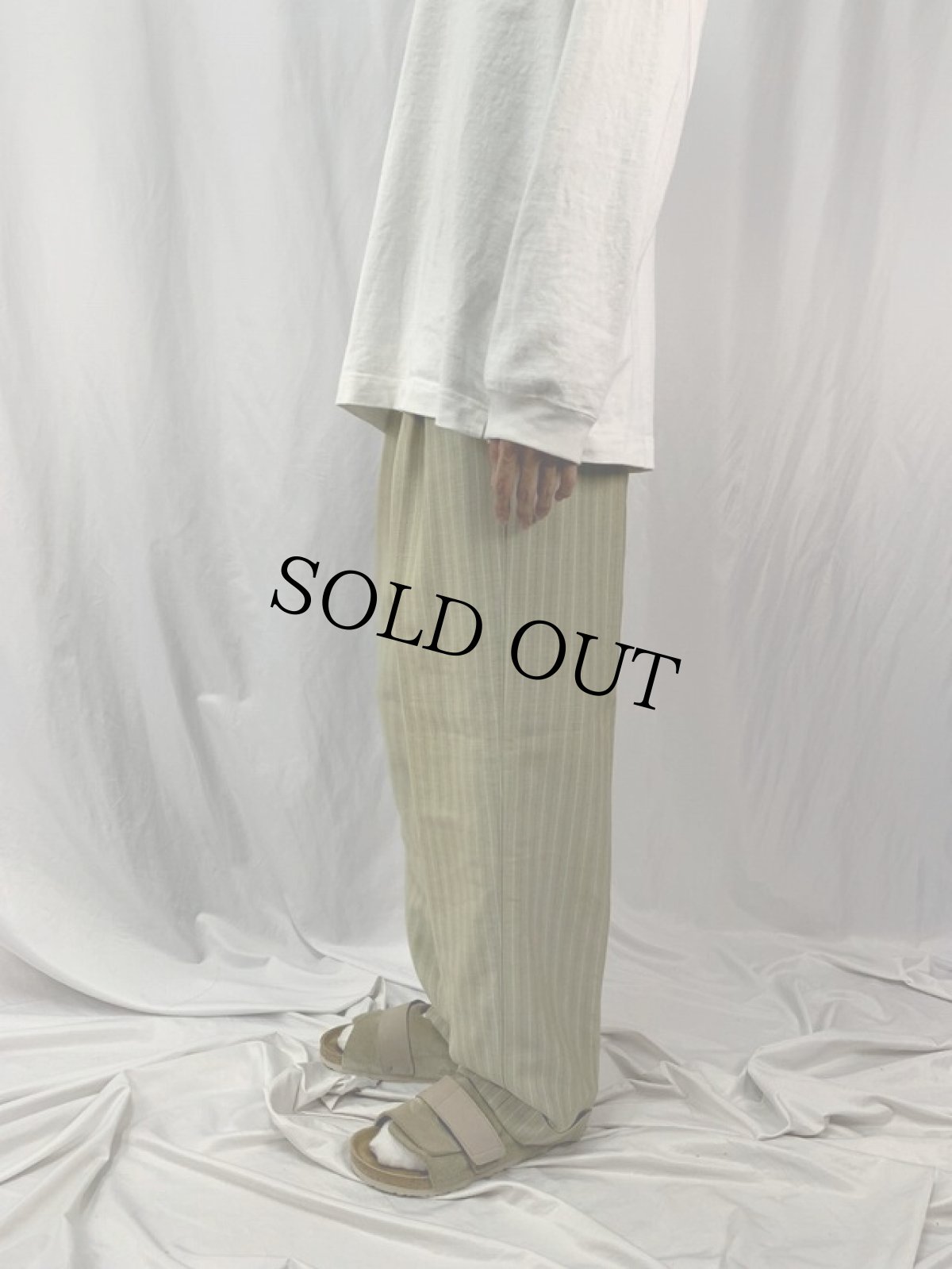 画像3: 50's Palm Beach マルチストライプ柄 ツータックウールスラックス W20-28 (3)