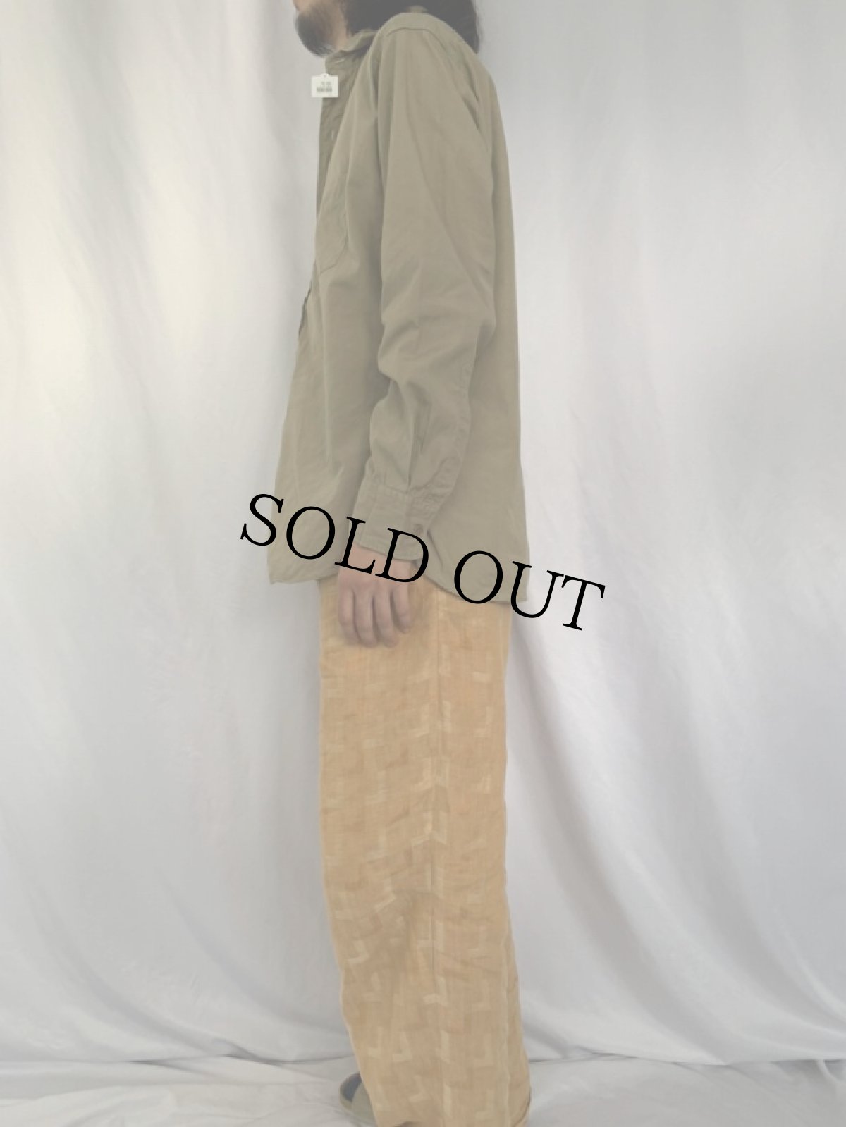 画像3: 50's U.S.AIR FORCE マチ付き コットンワークシャツ (3)