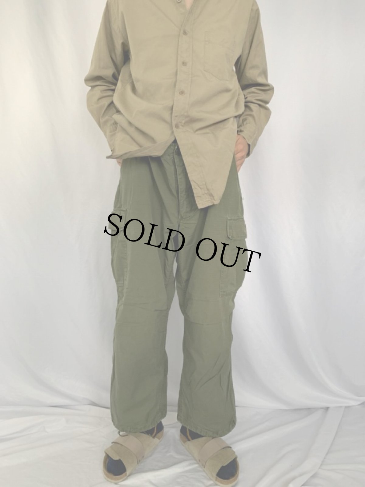 画像2: 60's U.S.ARMY ジャングルファティーグパンツ 4th SHORT LARGE (2)