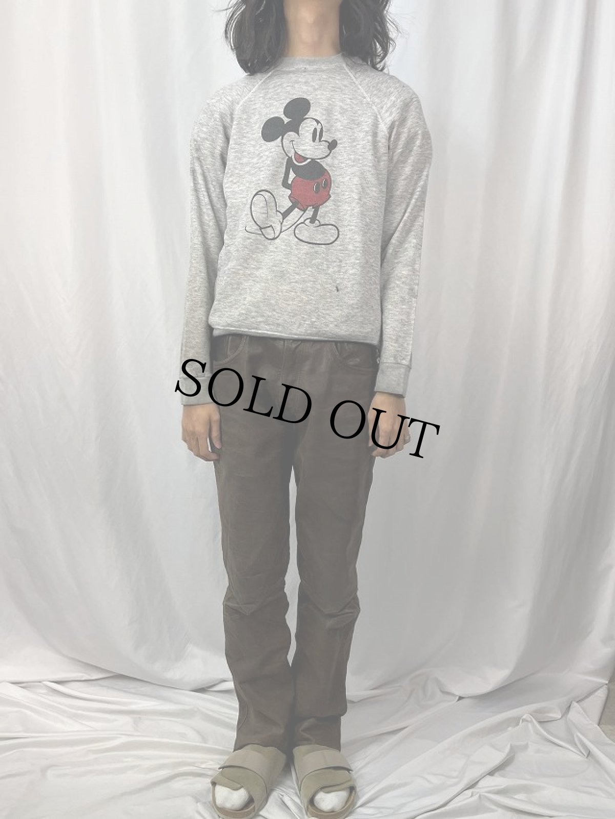 画像2: 80's Disney MICKEY MOUSE キャラクタープリントスウェット L (2)