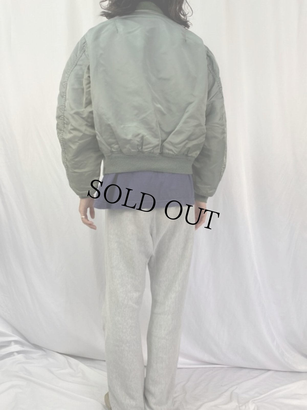 画像5: 90's〜 ALPHA INDUSTRIES,INC. 民間用 MA-1 フライトジャケット X-LARGE (5)