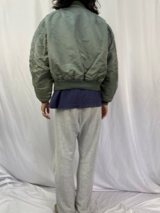 画像5: 90's〜 ALPHA INDUSTRIES,INC. 民間用 MA-1 フライトジャケット X-LARGE (5)