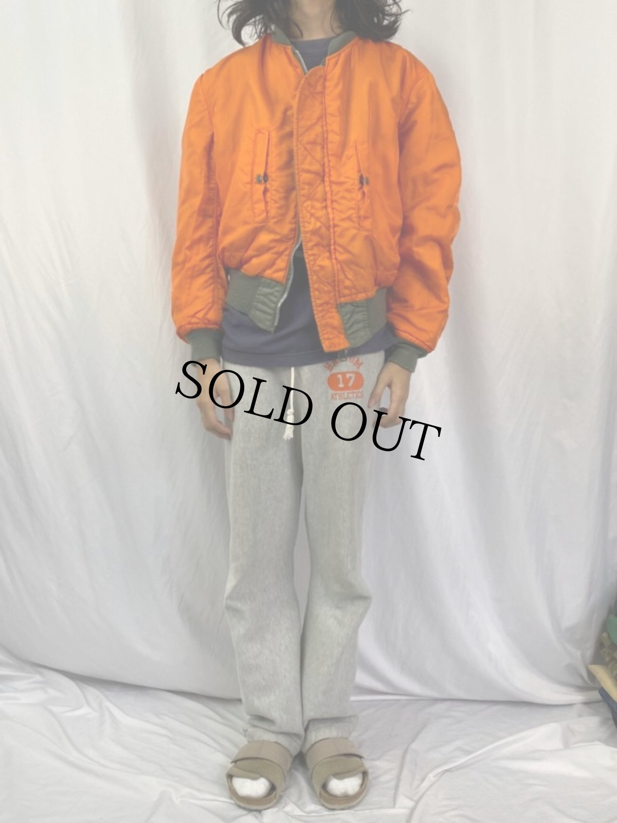 画像6: 90's〜 ALPHA INDUSTRIES,INC. 民間用 MA-1 フライトジャケット X-LARGE (6)