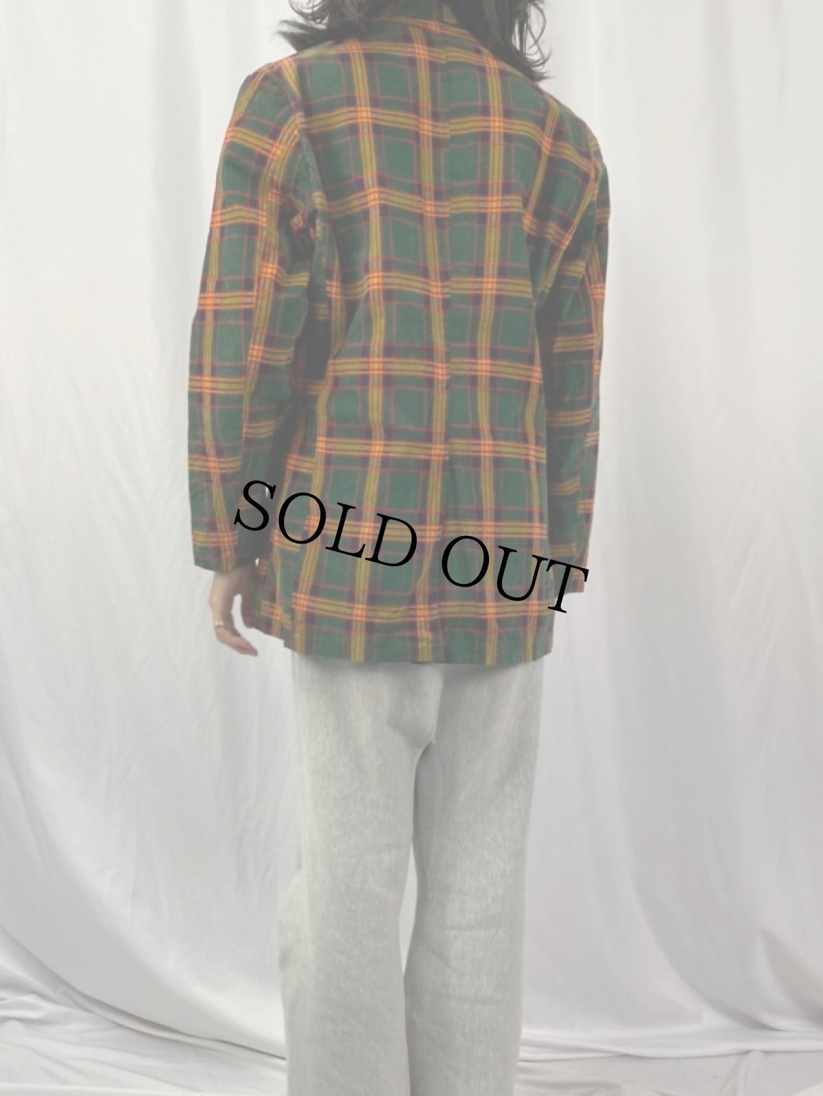 画像4: 60〜70's チェック柄 コーデュロイテーラードジャケット (4)