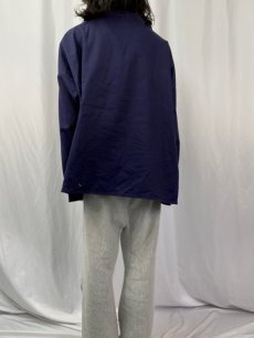 画像4: 80's Yarmo ENGLAND製 フィッシャーマンスモック XXL NAVY (4)