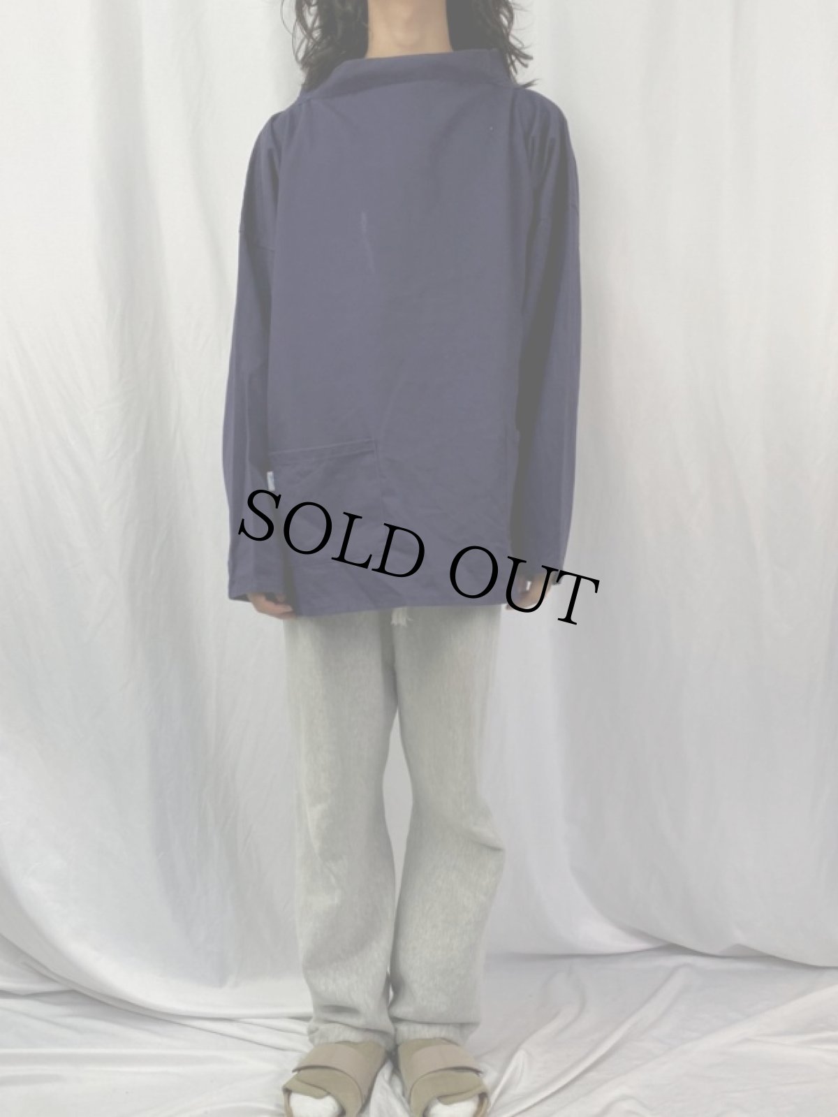 画像2: 80's Yarmo ENGLAND製 フィッシャーマンスモック XXL NAVY (2)
