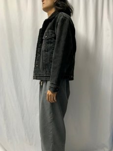 画像3: 90's Levi's USA製 70629 ブラックデニム ボアジャケット M (3)