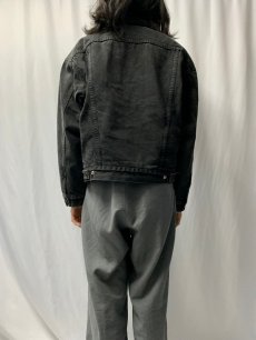 画像4: 90's Levi's USA製 70629 ブラックデニム ボアジャケット M (4)