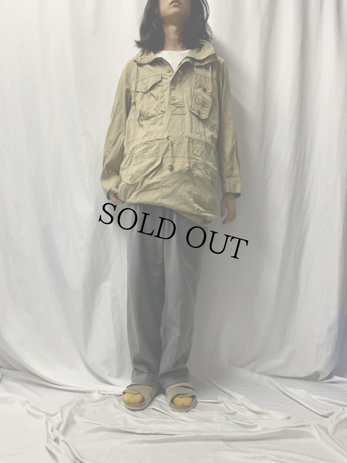 画像2: POLO Ralph Lauren "Swedish Army Type" コットンアノラックパーカー M (2)