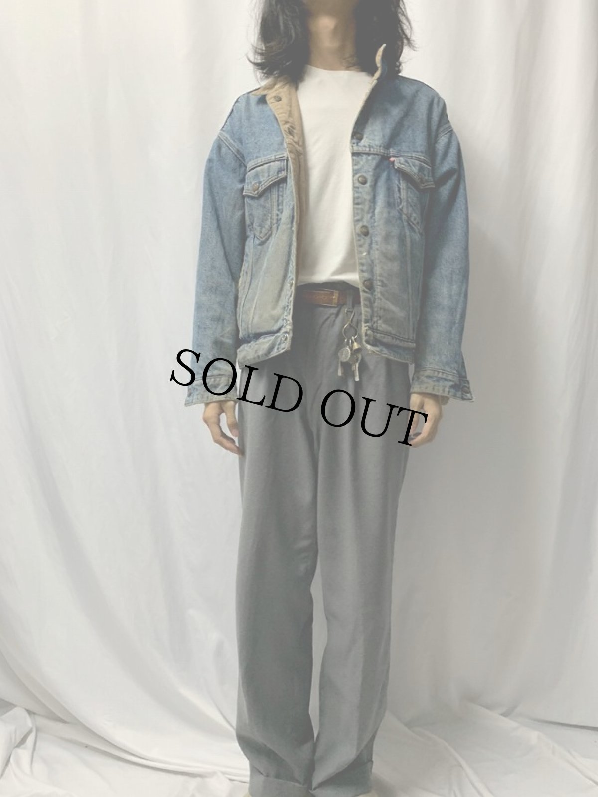 画像3: 90's Levi's 70548 USA製 コーデュロイ×デニム リバーシブルジャケット LARGE (3)