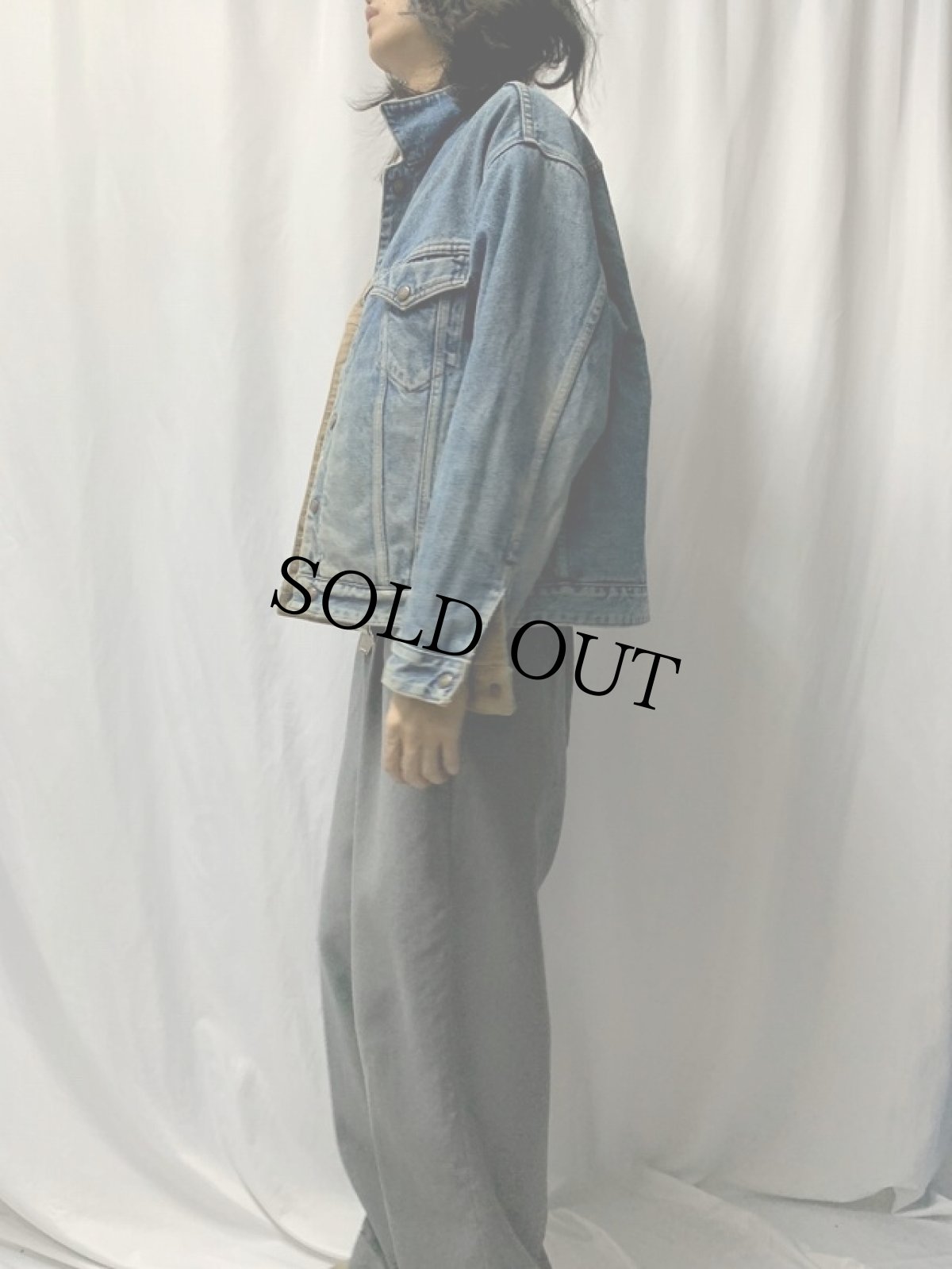 画像4: 90's Levi's 70548 USA製 コーデュロイ×デニム リバーシブルジャケット LARGE (4)