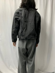 画像4: 90's Levi's 70609 USA製 ブラックデニム ボアジャケット L (4)