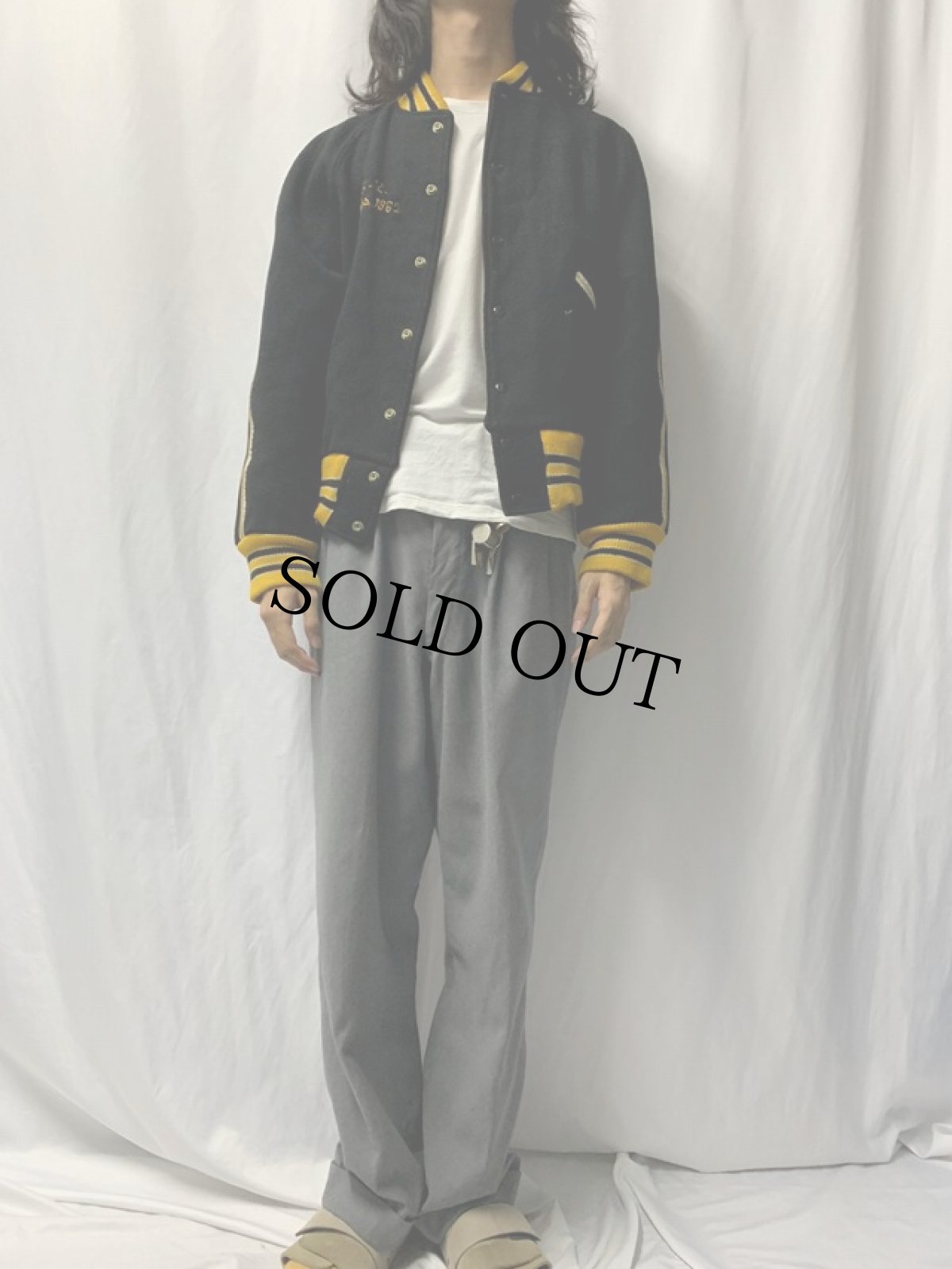 画像2: 60's BUTWIN ウールスタジャン size38 (2)