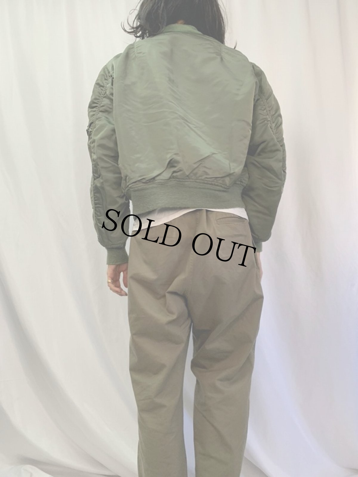 画像4: 80〜90's USAF MA-1 フライトジャケット LARGE (4)