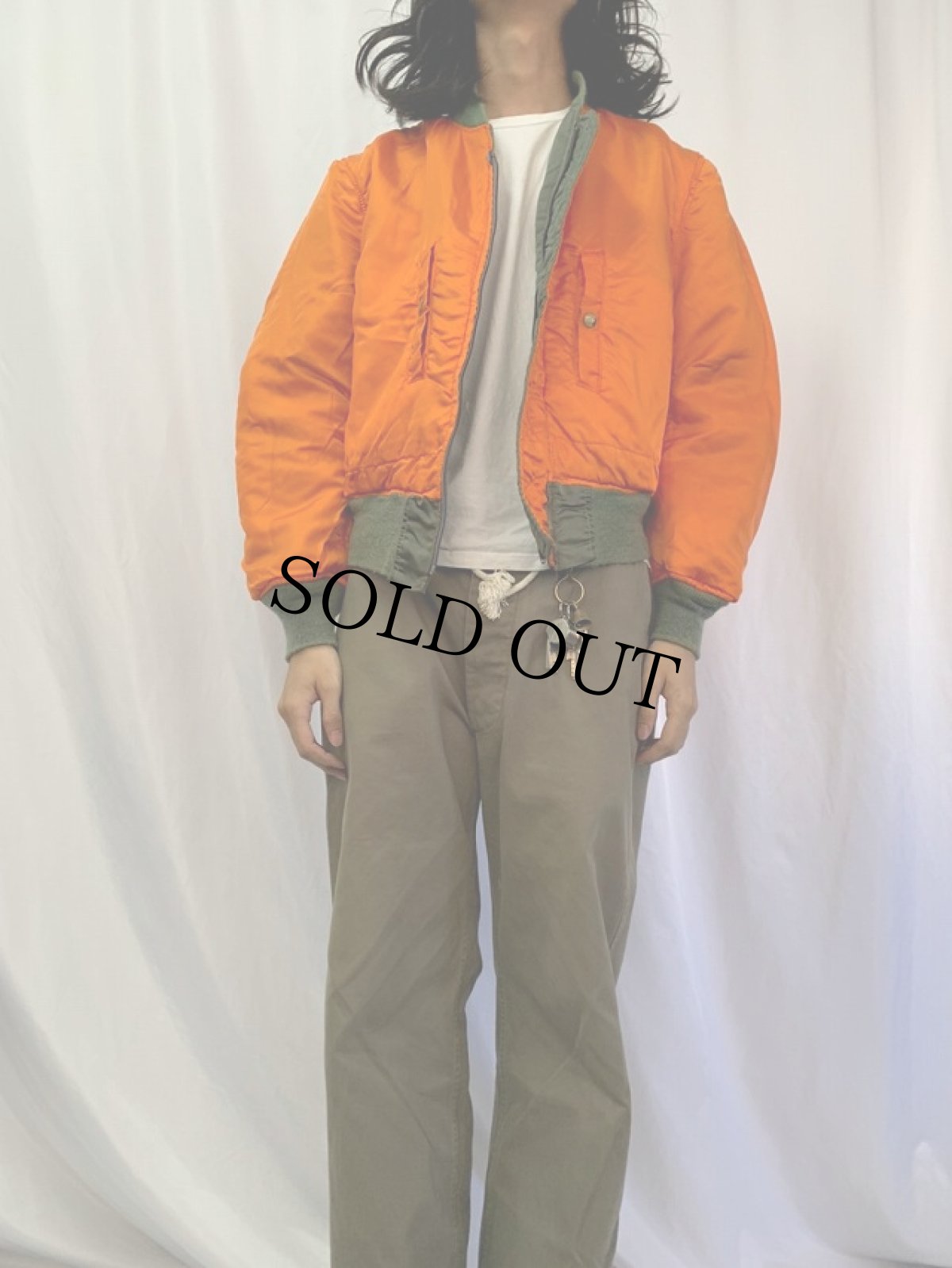 画像5: 80〜90's USAF MA-1 フライトジャケット LARGE (5)