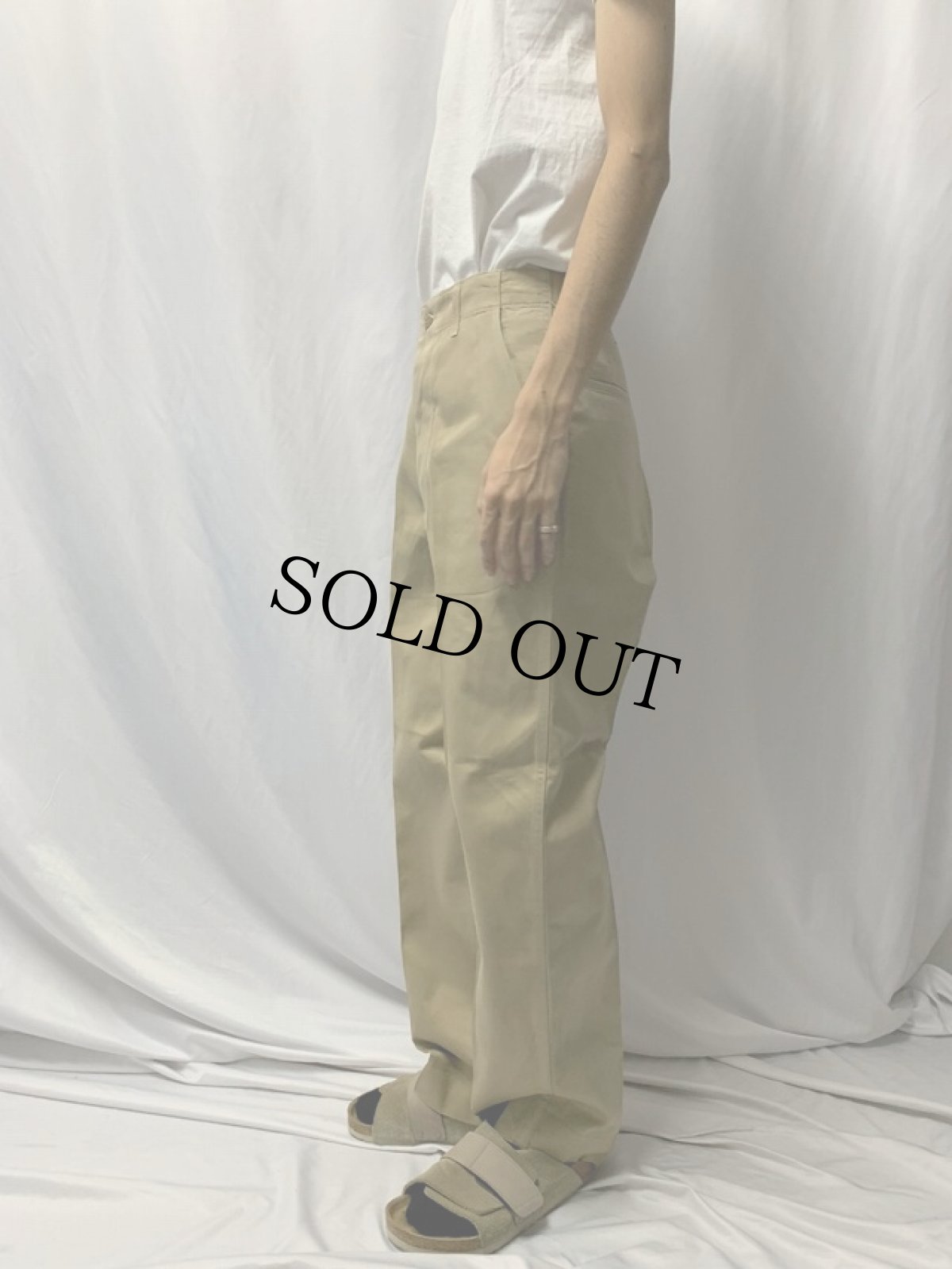 画像3: 40's U.S.ARMY 糊付け＆プレス チノトラウザーズ W30 (3)