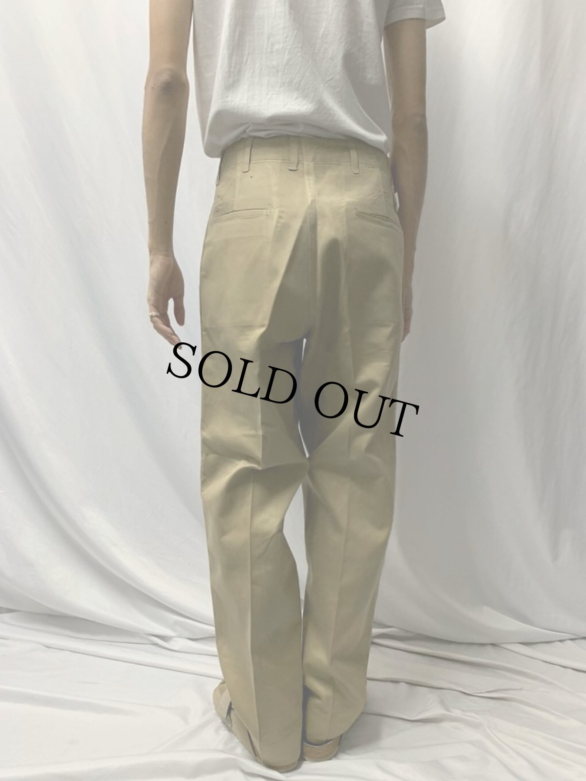 画像4: 40's U.S.ARMY 糊付け＆プレス チノトラウザーズ W30 (4)