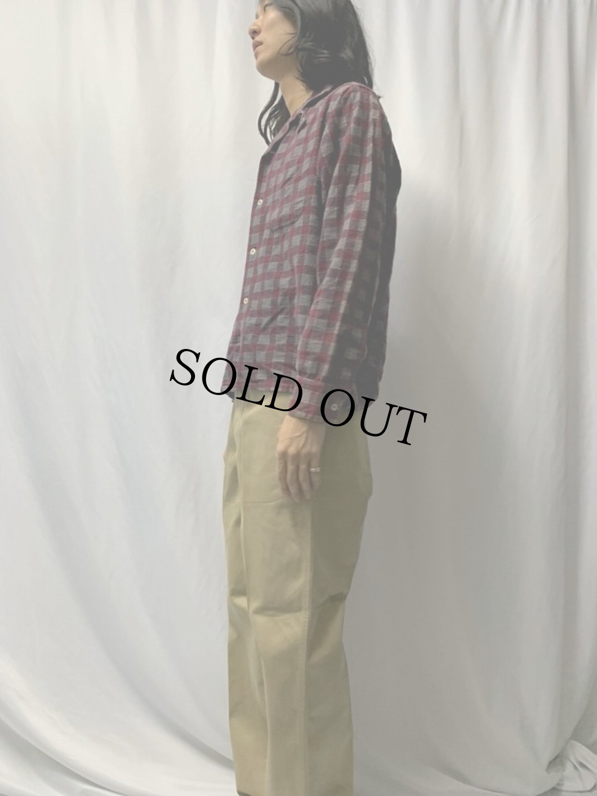 画像3: 50's Marlboro BIG TIMBER プリントネル オープンカラーシャツ M (3)