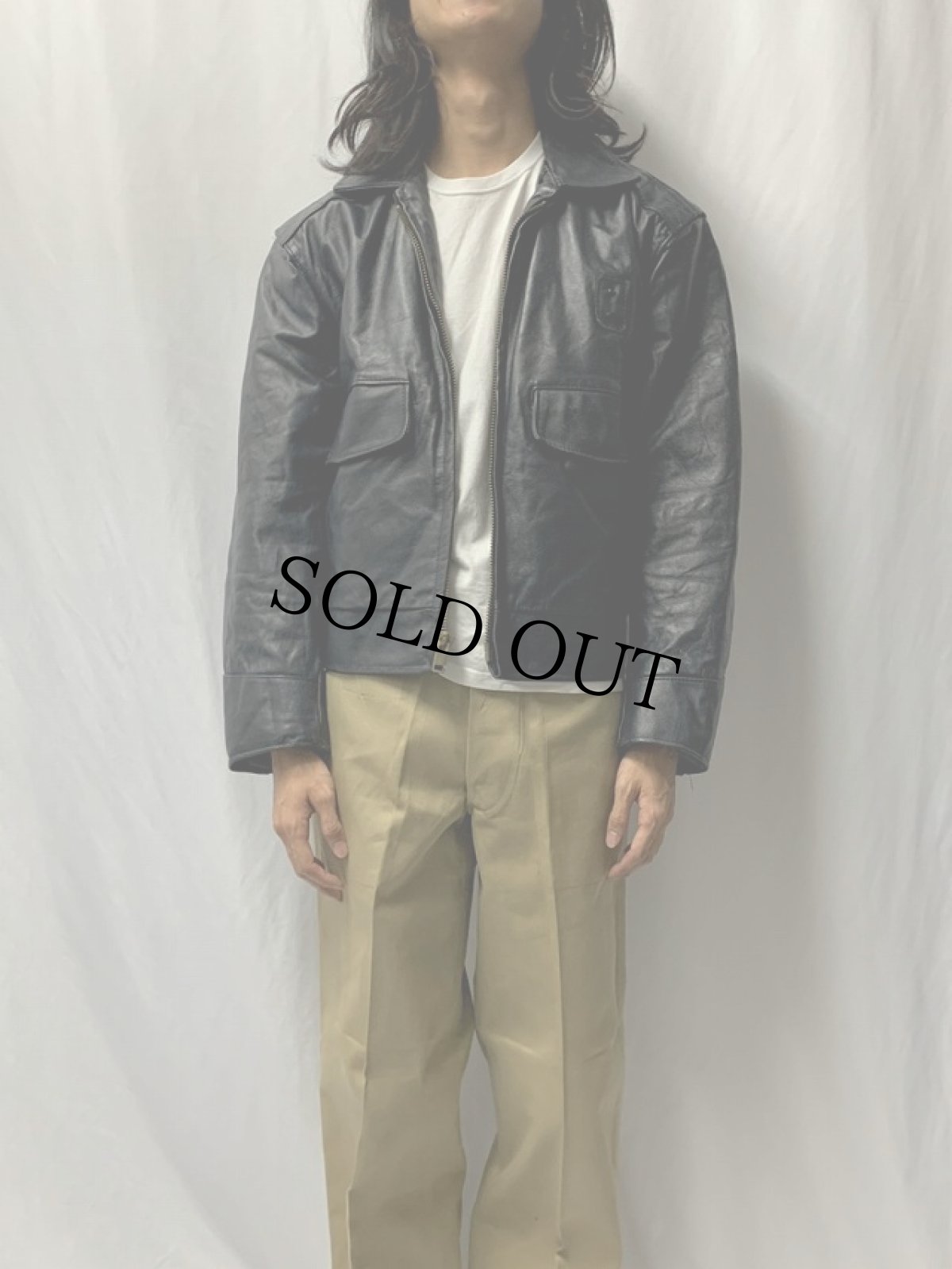 画像2: 80's Taylors Leatherwear USA製 ポリスマン レザージャケット 44 (2)