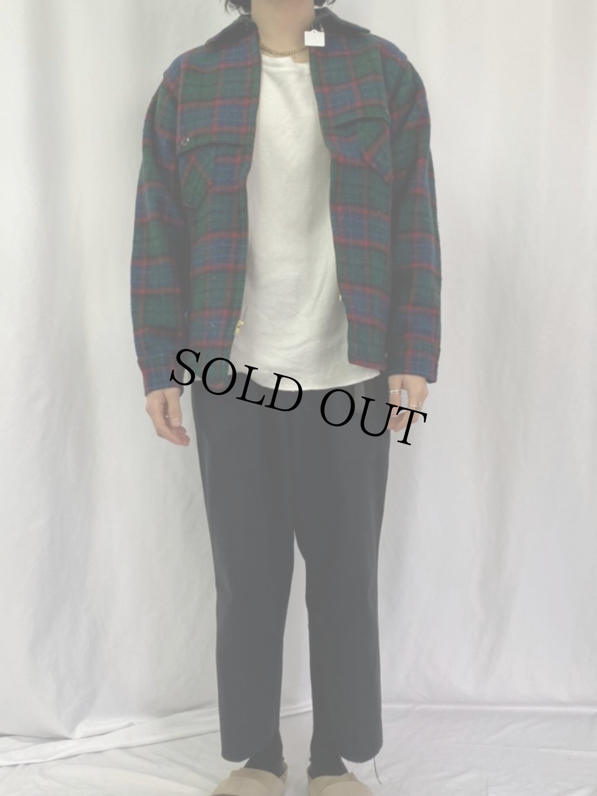 画像6: 80's JOHNSON USA製 チェック柄 ウールシャツジャケット (6)