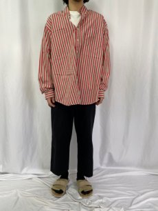 画像2: Ralph Lauren "The Big Shirt" ストライプ柄 ボタンダウンコットンシャツ XL (2)