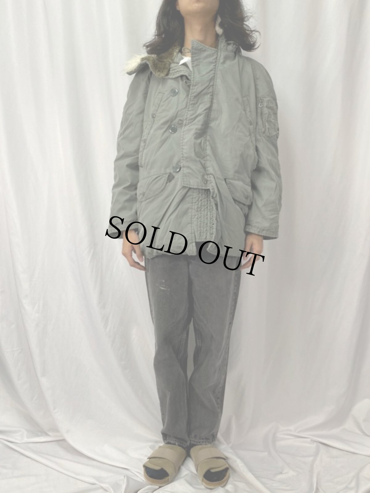 画像2: 80's U.S.AIR FORCE N-3B フライトジャケット SMALL (2)