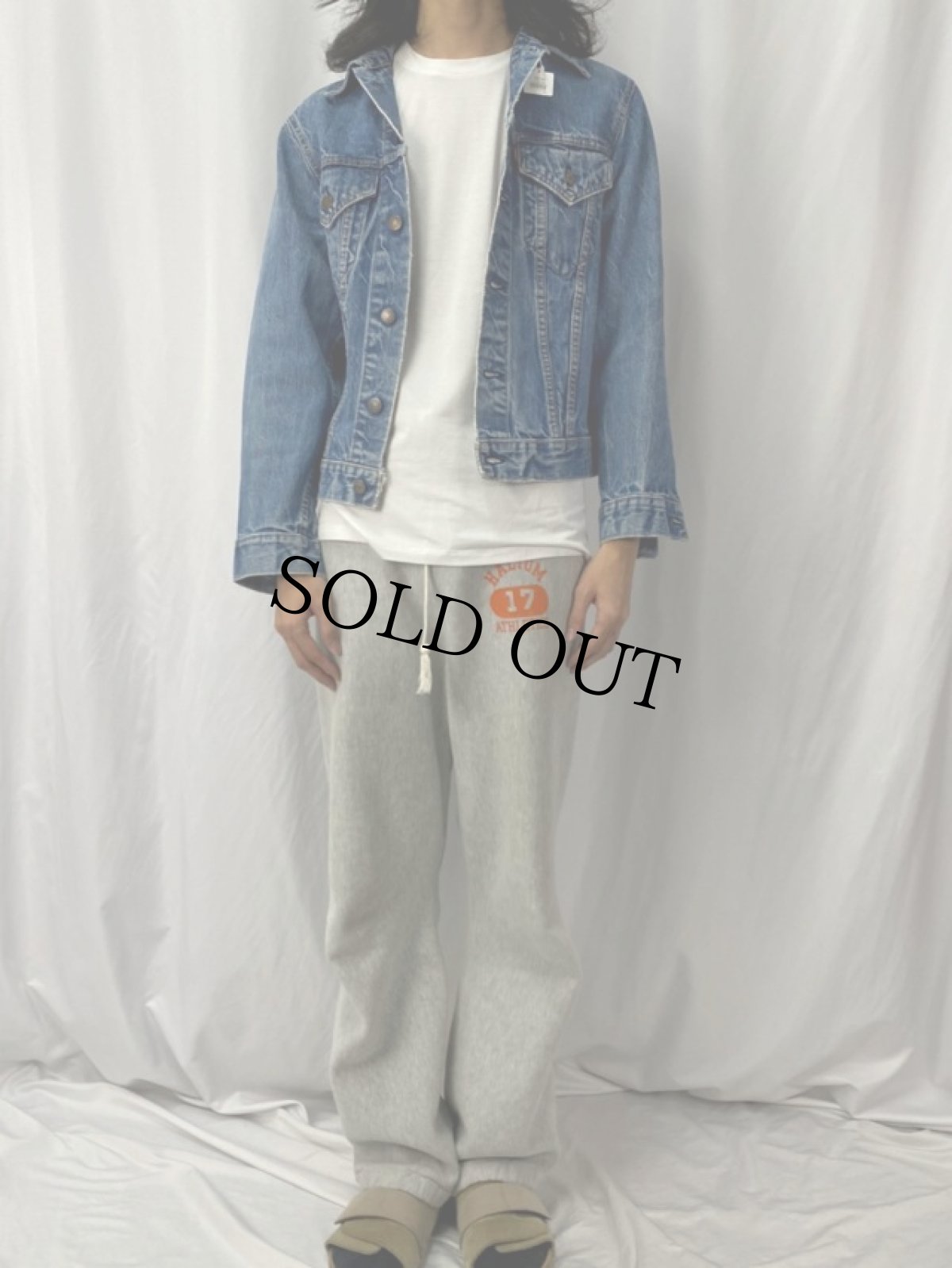 画像2: 60's LEVI'S 70505 BIGE デニムジャケット (2)