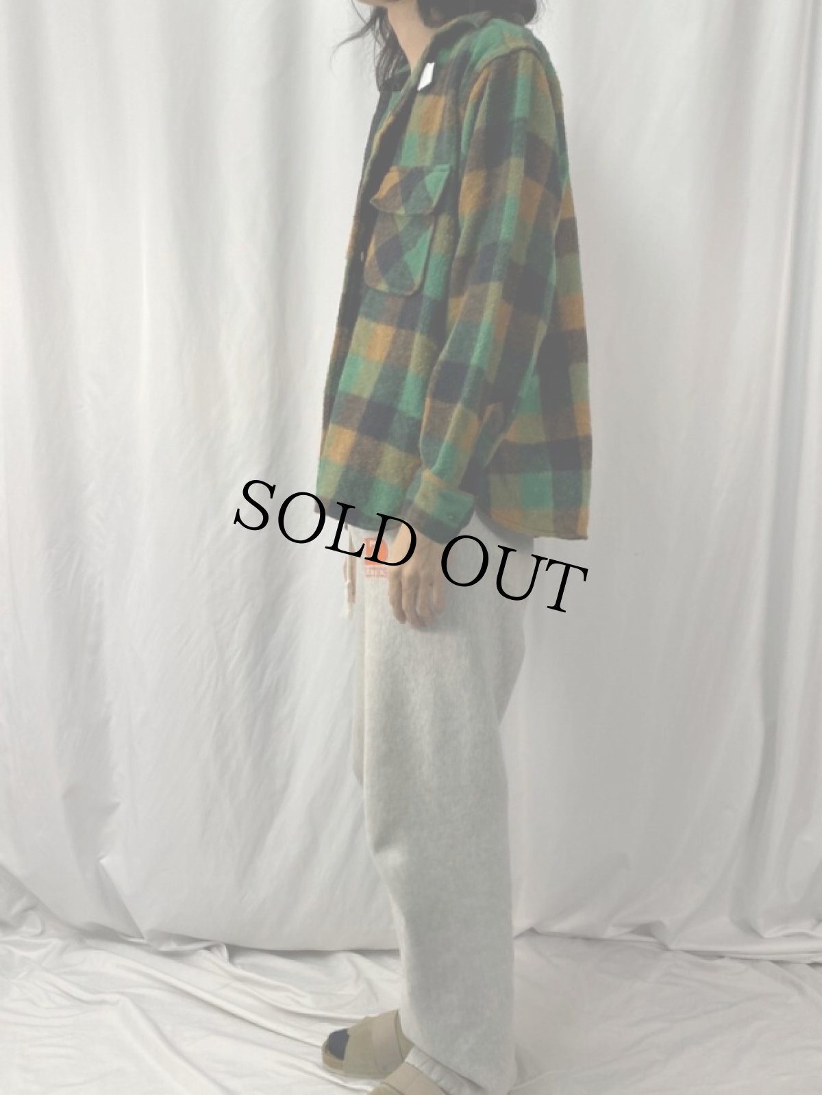 画像3: 60's BIG MIKE チェック柄 ウールシャツ (3)