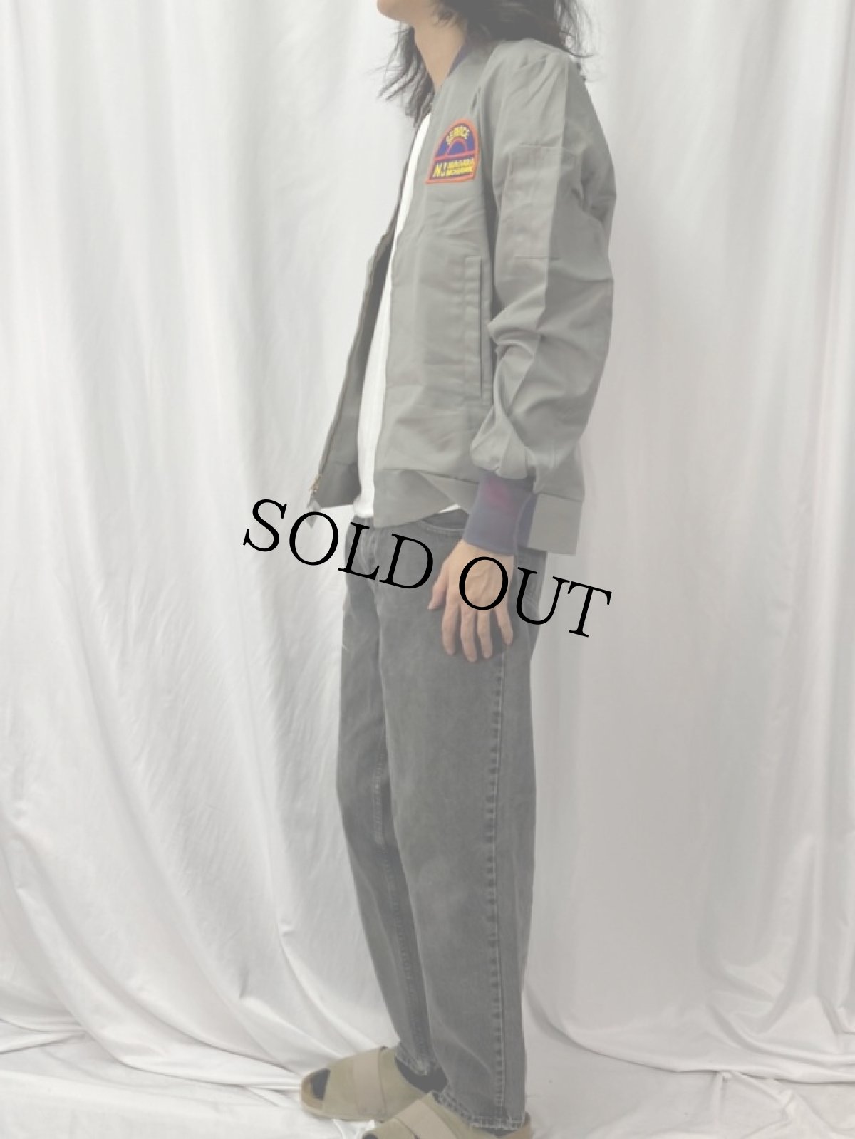 画像3: 60〜70's Patent-Gac "SERVICE NIGARA MOHAWK" ジップジャケット size44 (3)