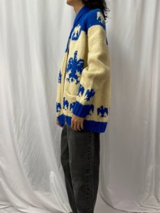 画像3: 【SALE】 70's サンダーバード柄 カウチンニットジャケット (3)