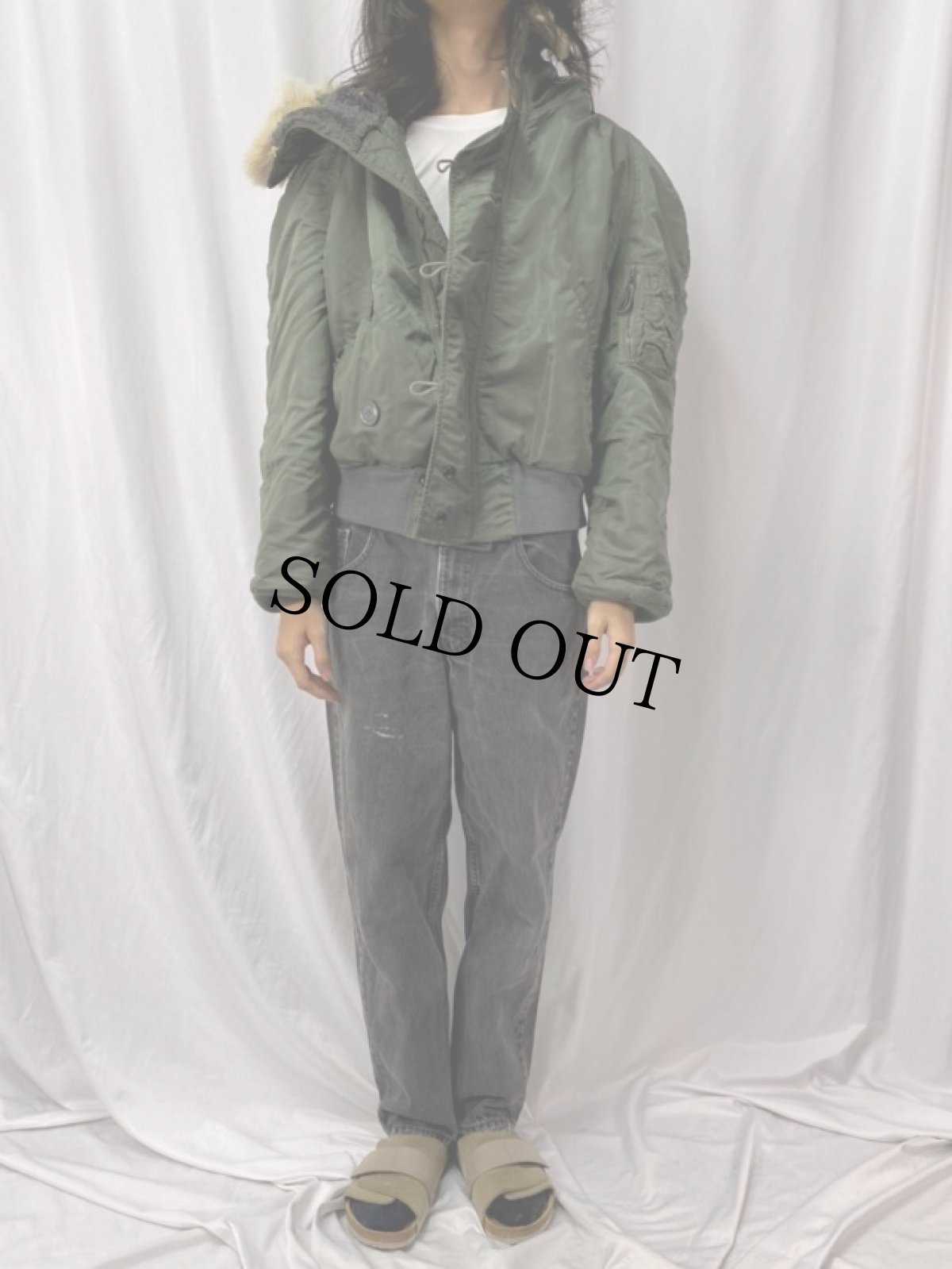 画像2: 70's U.S.AF N-2B フライトジャケット X-LARGE (2)