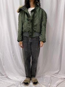 画像2: 70's U.S.AF N-2B フライトジャケット X-LARGE (2)