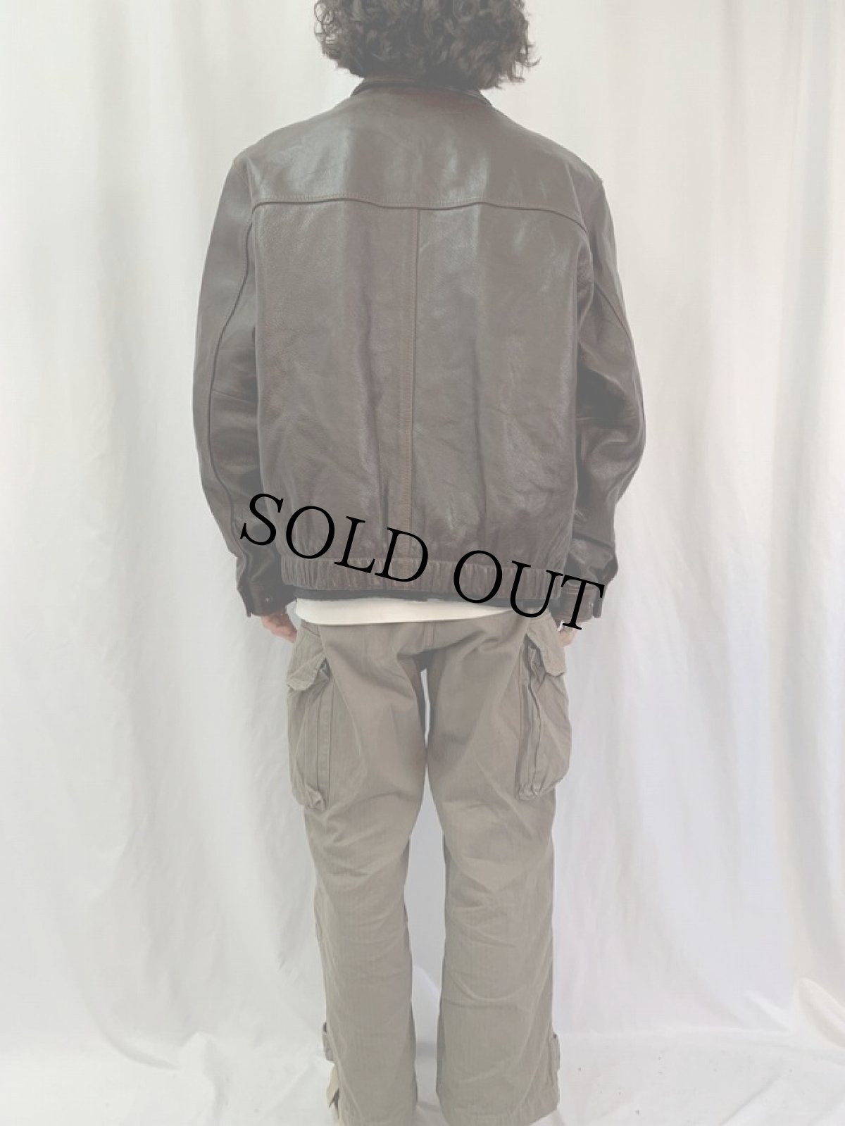 画像4: Columbia ライナー付き レザージャケット XL (4)