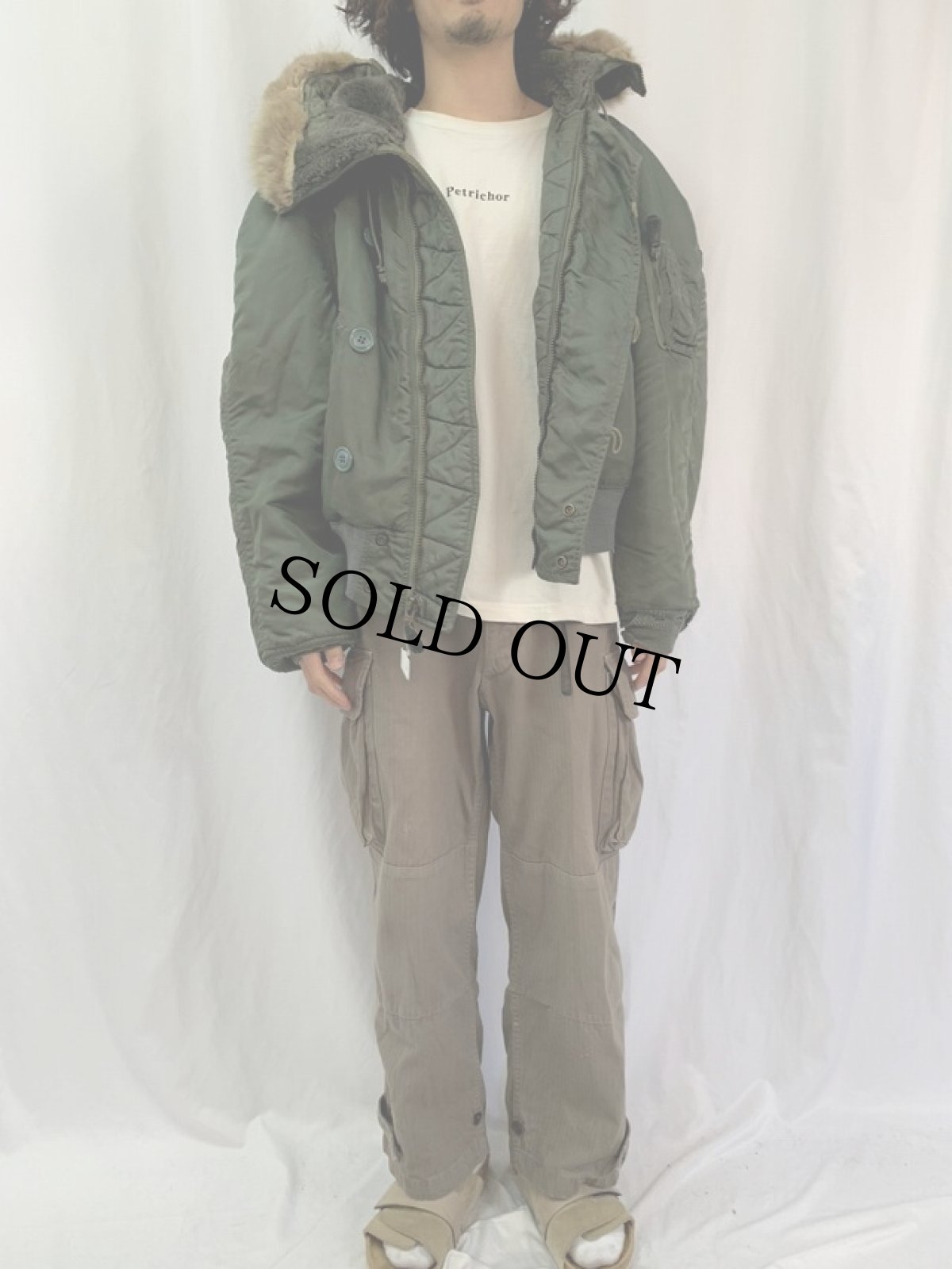 画像2: 70's U.S.AF N-2B フライトジャケット X-LARGE (2)