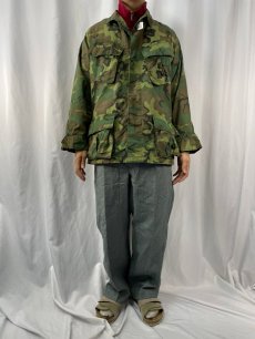 画像2: 60's U.S.ARMY ERDL迷彩 ブラウンリーフ "USMC" ジャングルファティーグジャケット 4th MEDIUM-SHORT (2)