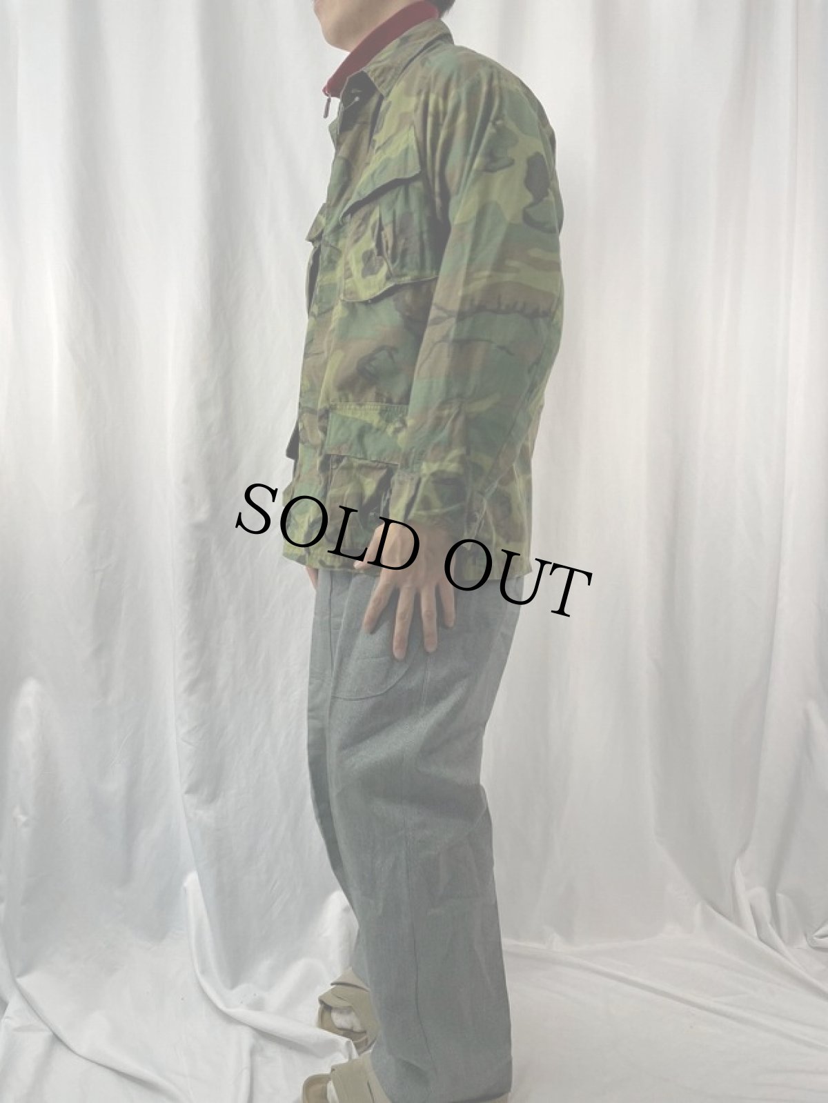 画像3: 60's U.S.ARMY ERDL迷彩 ブラウンリーフ "USMC" ジャングルファティーグジャケット 4th MEDIUM-SHORT (3)