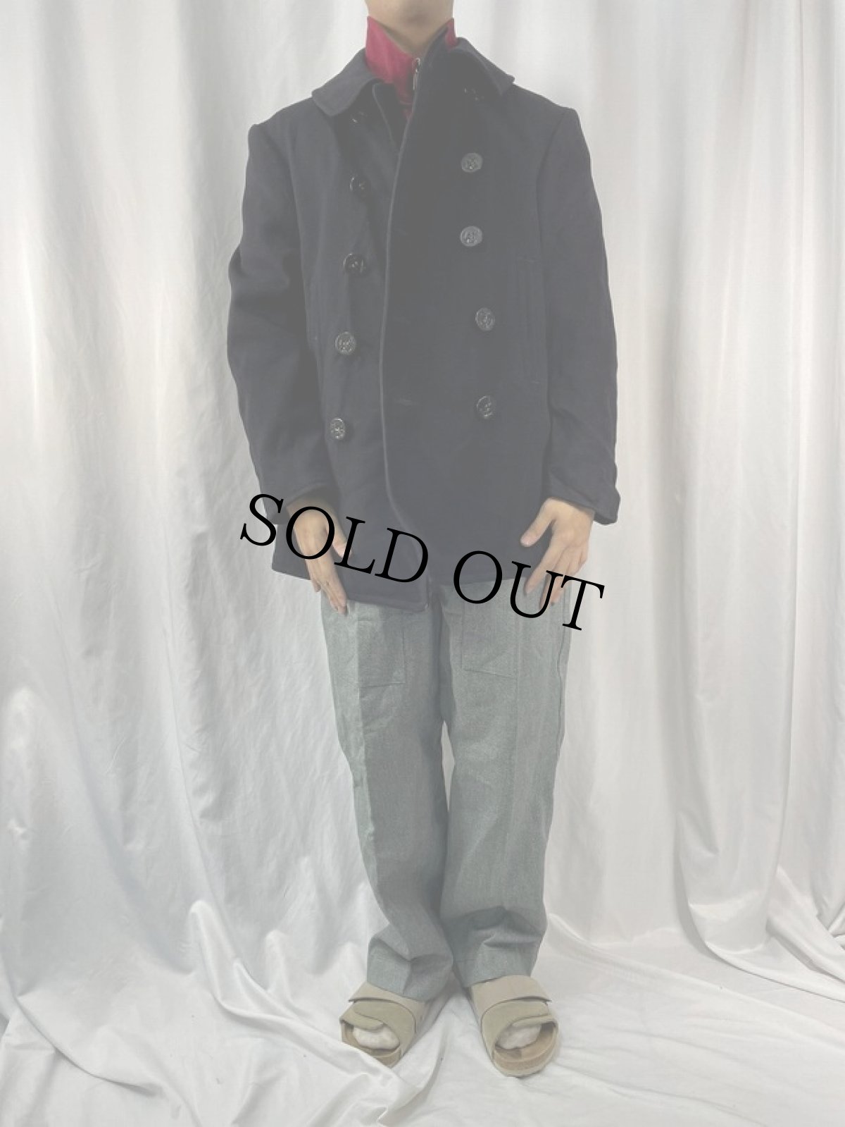 画像2: 40's U.S.NAVY 10ボタン Pコート (2)