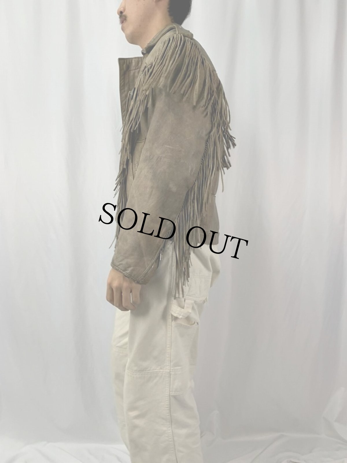 画像3: 70〜80's フリンジレザージャケット (3)