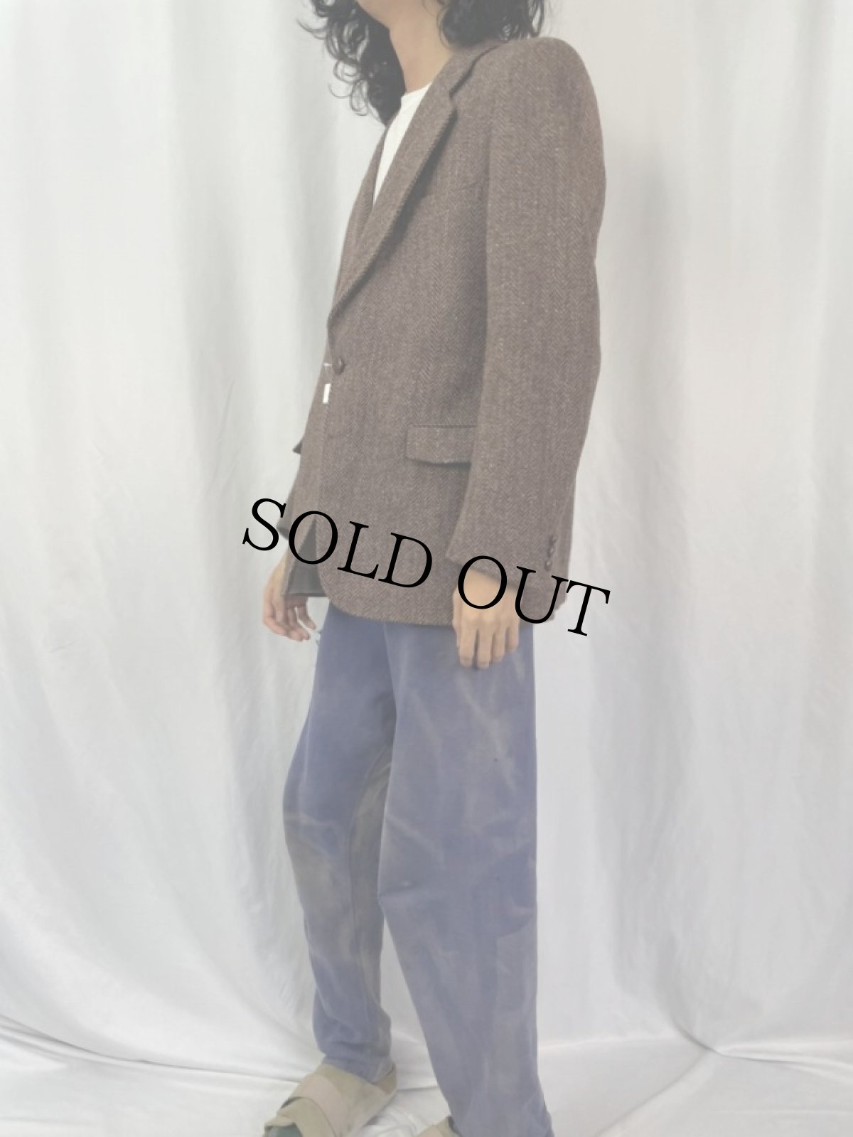 画像3: 90's Harris Tweed CANADA製 ツイードテーラードジャケット (3)