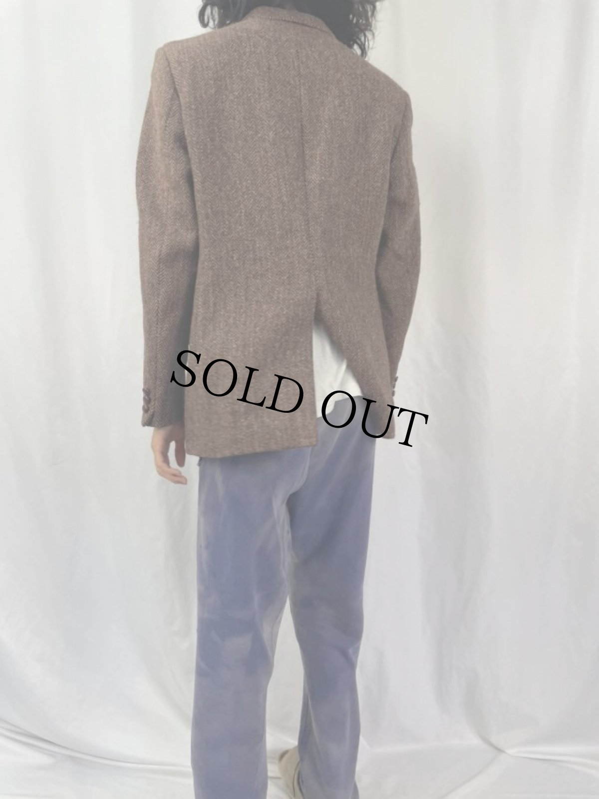 画像4: 90's Harris Tweed CANADA製 ツイードテーラードジャケット (4)